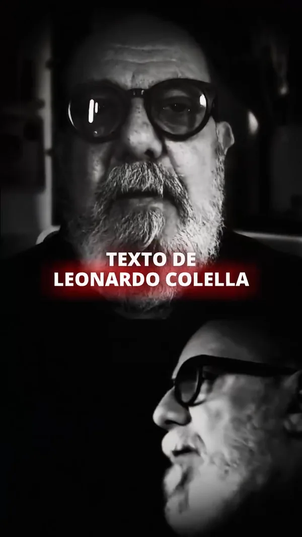 Fotograma del video de Fabián A. Scabuzzo leyendo un texto de Leonardo Colella